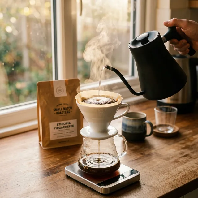 Métodos de preparo: V60, prensa e espresso